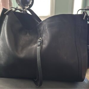 Elegant Black Leather Tote Bagtrade for steffle